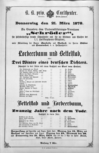 Theaterzettel (Oper und Burgtheater in Wien) 18780321 Seite: 2