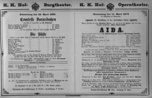 Theaterzettel (Oper und Burgtheater in Wien) 18780411 Seite: 2