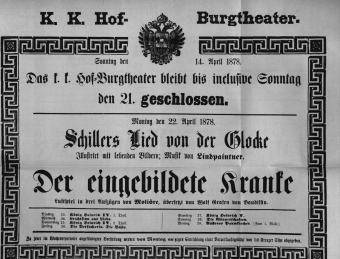 Theaterzettel (Oper und Burgtheater in Wien) 18780414 Seite: 1