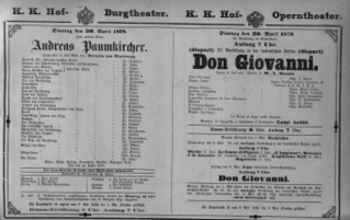 Theaterzettel (Oper und Burgtheater in Wien) 18780430 Seite: 2