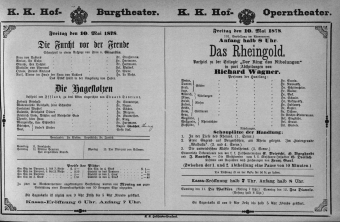 Theaterzettel (Oper und Burgtheater in Wien) 18780510 Seite: 1