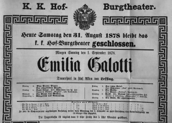 Theaterzettel (Oper und Burgtheater in Wien) 18780831 Seite: 1