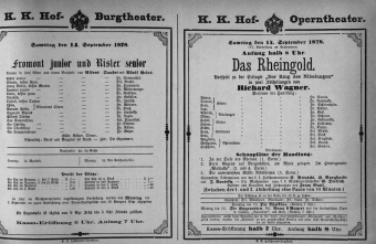 Theaterzettel (Oper und Burgtheater in Wien) 18780914 Seite: 1