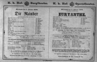 Theaterzettel (Oper und Burgtheater in Wien) 18790101 Seite: 1