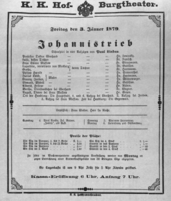 Theaterzettel (Oper und Burgtheater in Wien) 18790103 Seite: 1