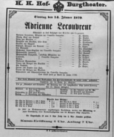 Theaterzettel (Oper und Burgtheater in Wien) 18790114 Seite: 1