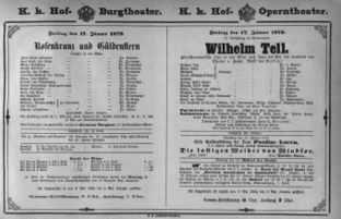Theaterzettel (Oper und Burgtheater in Wien) 18790117 Seite: 1