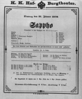 Theaterzettel (Oper und Burgtheater in Wien) 18790121 Seite: 1