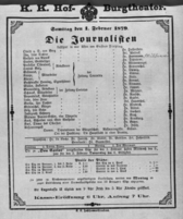 Theaterzettel (Oper und Burgtheater in Wien) 18790201 Seite: 1