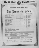 Theaterzettel (Oper und Burgtheater in Wien) 18790417 Seite: 1