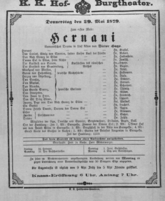 Theaterzettel (Oper und Burgtheater in Wien) 18790529 Seite: 1