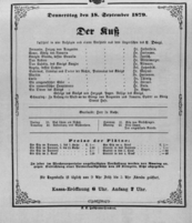 Theaterzettel (Oper und Burgtheater in Wien) 18790918 Seite: 1
