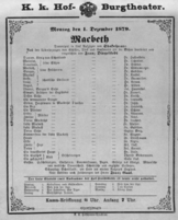 Theaterzettel (Oper und Burgtheater in Wien) 18791201 Seite: 1