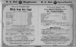 Theaterzettel (Oper und Burgtheater in Wien) 18791209 Seite: 1