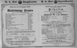 Theaterzettel (Oper und Burgtheater in Wien) 18791218 Seite: 1