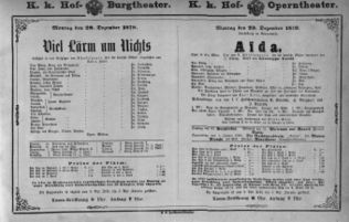 Theaterzettel (Oper und Burgtheater in Wien) 18791229 Seite: 1