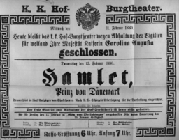 Theaterzettel (Oper und Burgtheater in Wien) 18800211 Seite: 1