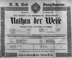 Theaterzettel (Oper und Burgtheater in Wien) 18800216 Seite: 2