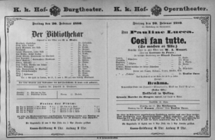Theaterzettel (Oper und Burgtheater in Wien) 18800220 Seite: 1