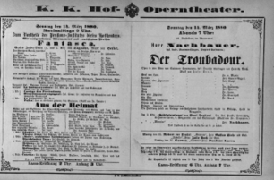Theaterzettel (Oper und Burgtheater in Wien) 18800314 Seite: 1