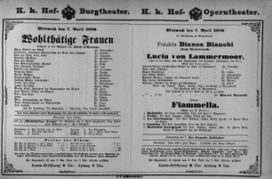 Theaterzettel (Oper und Burgtheater in Wien) 18800407 Seite: 1