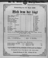 Theaterzettel (Oper und Burgtheater in Wien) 18800415 Seite: 1