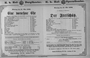 Theaterzettel (Oper und Burgtheater in Wien) 18800517 Seite: 2