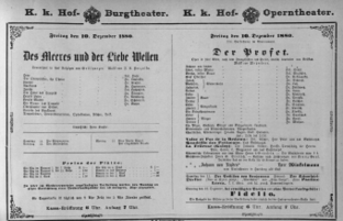 Theaterzettel (Oper und Burgtheater in Wien) 18801210 Seite: 1