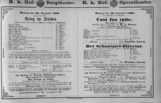 Theaterzettel (Oper und Burgtheater in Wien) 18801220 Seite: 1