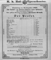 Theaterzettel (Oper und Burgtheater in Wien) 18801223 Seite: 1