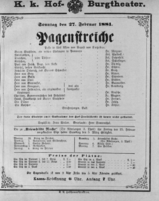 Theaterzettel (Oper und Burgtheater in Wien) 18810227 Seite: 2