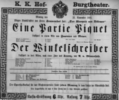 Theaterzettel (Oper und Burgtheater in Wien) 18811121 Seite: 2