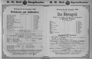 Theaterzettel (Oper und Burgtheater in Wien) 18811213 Seite: 1