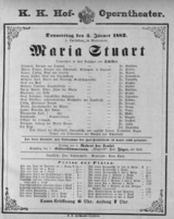 Theaterzettel (Oper und Burgtheater in Wien) 18820105 Seite: 1
