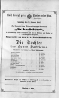 Theaterzettel (Oper und Burgtheater in Wien) 18820107 Seite: 1