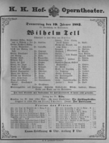 Theaterzettel (Oper und Burgtheater in Wien) 18820119 Seite: 1