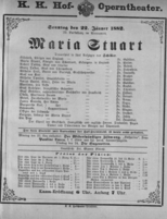 Theaterzettel (Oper und Burgtheater in Wien) 18820122 Seite: 1