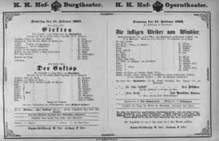 Theaterzettel (Oper und Burgtheater in Wien) 18820210 Seite: 2