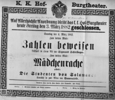 Theaterzettel (Oper und Burgtheater in Wien) 18820303 Seite: 1