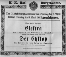 Theaterzettel (Oper und Burgtheater in Wien) 18820402 Seite: 1