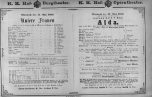 Theaterzettel (Oper und Burgtheater in Wien) 18820517 Seite: 1