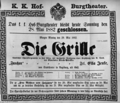 Theaterzettel (Oper und Burgtheater in Wien) 18820528 Seite: 1