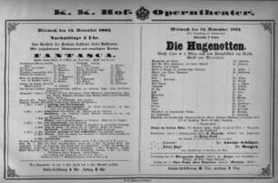 Theaterzettel (Oper und Burgtheater in Wien) 18821116 Seite: 1