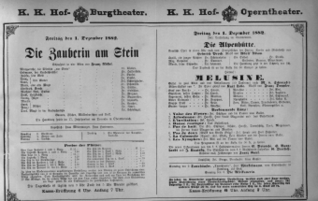 Theaterzettel (Oper und Burgtheater in Wien) 18821201 Seite: 1