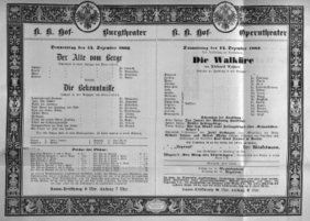 Theaterzettel (Oper und Burgtheater in Wien) 18821214 Seite: 1