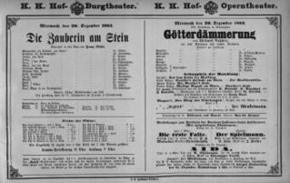 Theaterzettel (Oper und Burgtheater in Wien) 18821220 Seite: 1