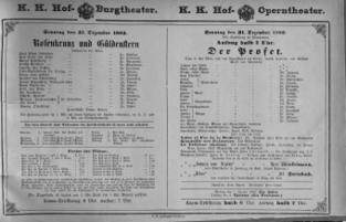 Theaterzettel (Oper und Burgtheater in Wien) 18821231 Seite: 1