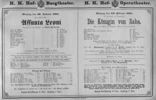 Theaterzettel (Oper und Burgtheater in Wien) 18830226 Seite: 2