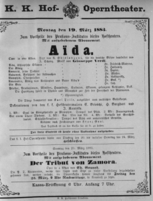 Theaterzettel (Oper und Burgtheater in Wien) 18830319 Seite: 1