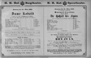Theaterzettel (Oper und Burgtheater in Wien) 18830331 Seite: 1